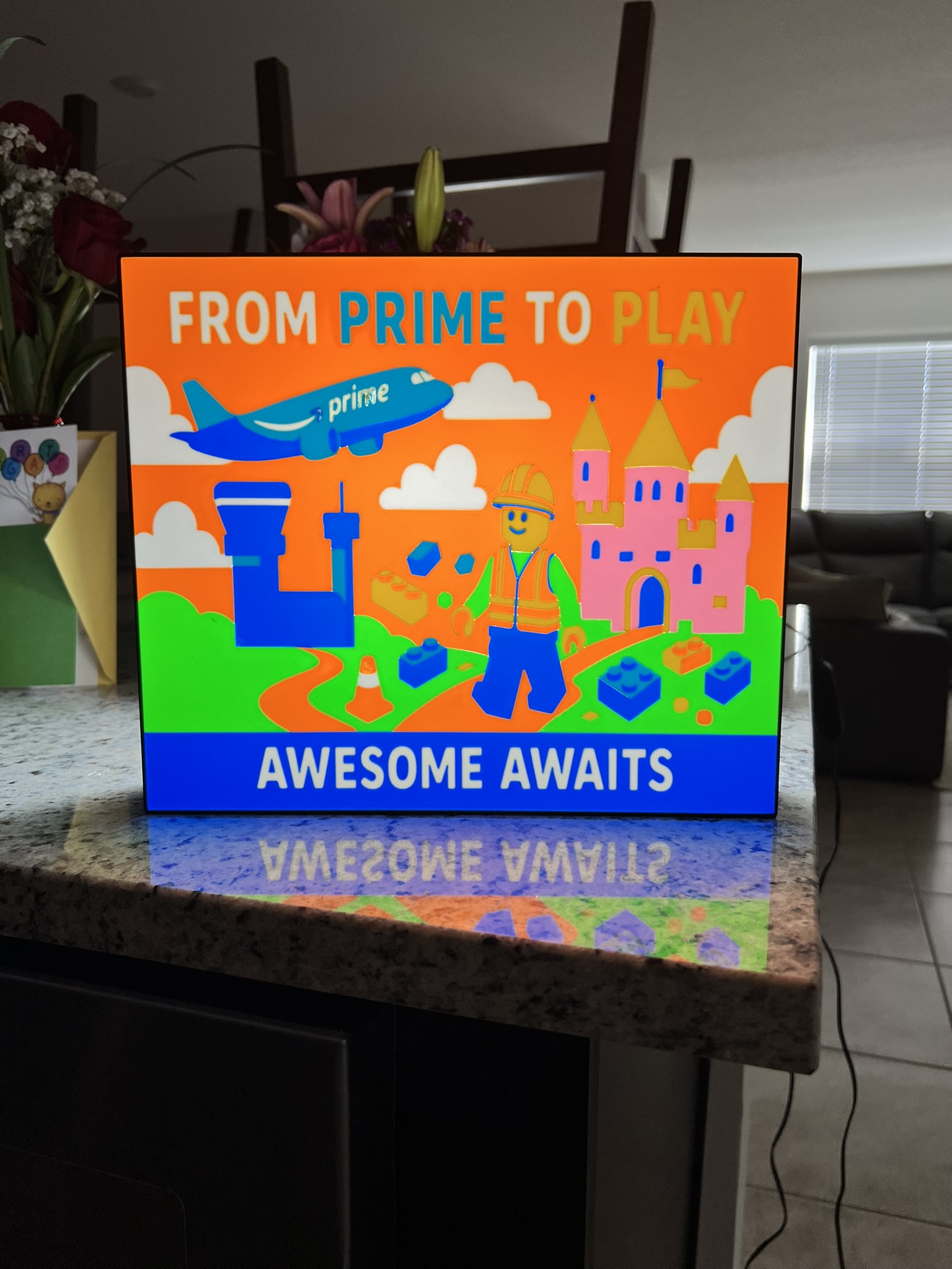 Custom designed and 3D printed lightbox